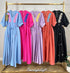 Embroidery Pattern V Neck Loose Fit Dress